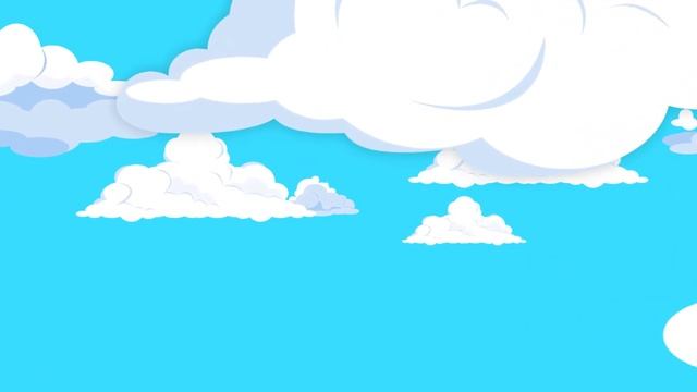 Cartoon cloud animation. 3 version  Free footage background смотреть онлайн