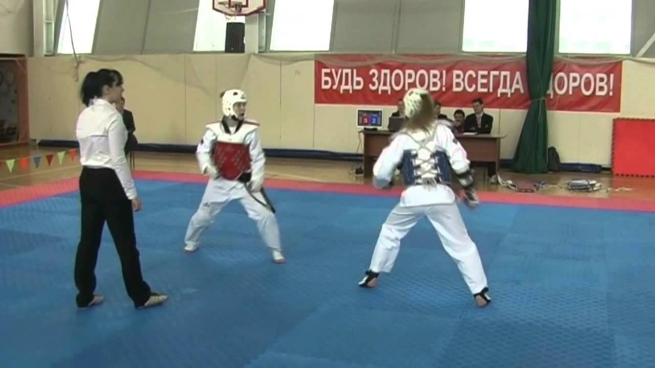 Taekwondo WTF. Спартакиада школьников. 07.04.2013 Комлева-Миронова