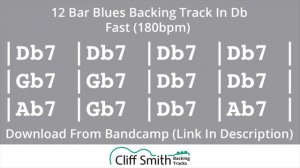 Db - Fast 12 Bar Blues Backing Track (180bpm)