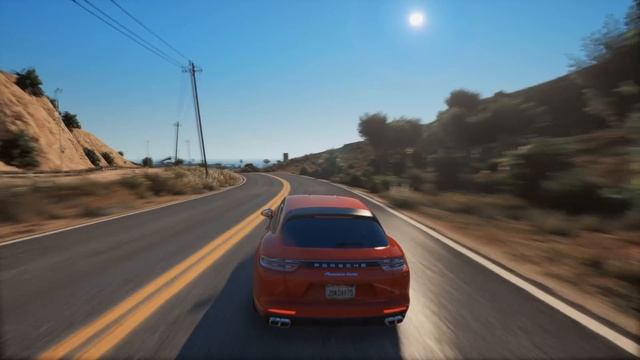 ► GTA 5 4K REAL LIFE Graphics ✪ Porsche Panamera Turbo Sport Turismo PC MOD! смотреть онлайн