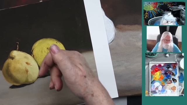 Two Pears by Edouard Manet Acrylic Painting Tutorial for Beginner and Advanced Artists - Ginger Coo