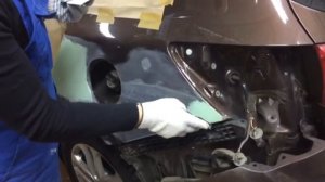 Ремонт заднего крыла kia cee`d с помощью споттера