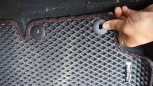 Клипсы переднего левого коврика Ева. Штатные.