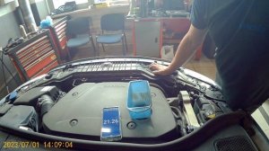 Электронный щуп уровня масла Volvo V60 2.0D 2016 г.в., считывание показаний.
