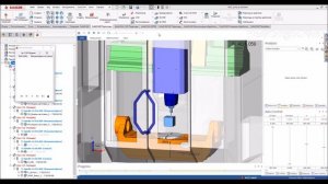 Симуляция работы станка Hermle C800 в SolidCAM 2020. Simulation of the Hermle C800 in SolidCAM.
