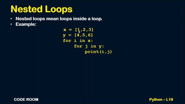 PYTHON NESTED LOOPS L-19 | PYTHON TUTORIAL FOR BEGINNERS смотреть онлайн
