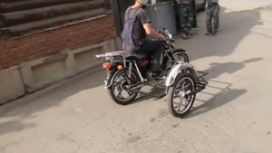 Боковой прицеп для мопедов Альфа - езда без груза