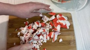 Салат из крабового мяса и пекинской капустой ? без майонеза (пп-рецепты)