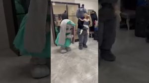 Ростовые куклы,заяц и медведь на день рождения.