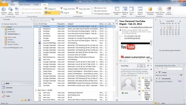 How to Arrange emails by sender and date in Outlook смотреть онлайн