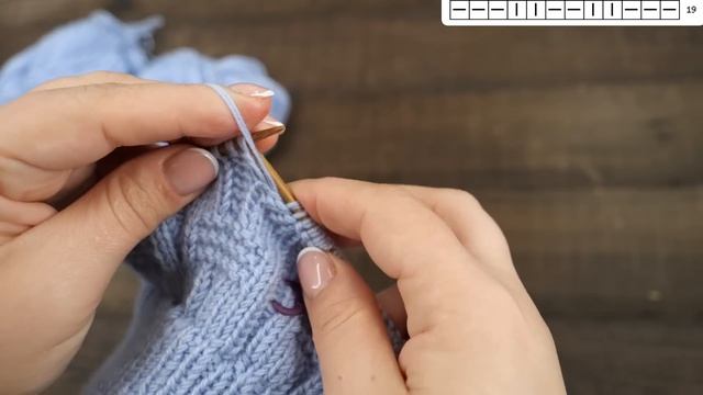 Детская шапка спицами «Тени» ?