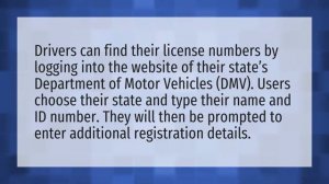 How do I find out someone's driver's license number?