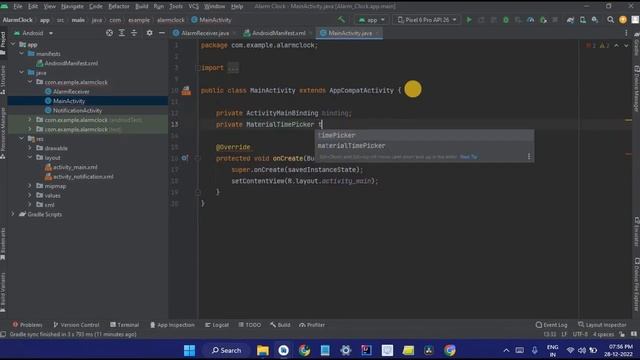 Alarm Clock with Notifications in Android Studio using Java | Alarm Manager смотреть онлайн