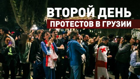 Второй день протестов против закона об иноагентах в Грузии — видео