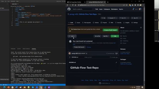2.2 GitHub Flow - P2: Create Repo - Push - Open Pull Request - Get reviewed & Marge.