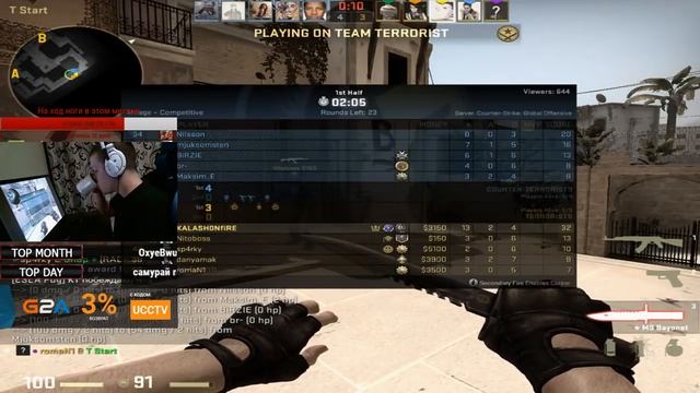 Вот как надо играть | CS:GO ESEA | kalashz0r Twitch смотреть онлайн