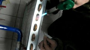 Пайка медного радиатора( Brazing radiator)