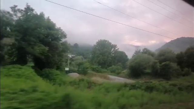 Природа Северного Кавказа. Вид из окна поезда после сильного ливня. Канал Тутси Влог.