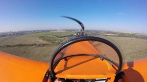 Полеты на самолет Пчелка-2, попадание в спутный след.