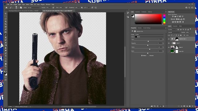 Step-by-Step Action Movie Poster Design in Hindi : Advanced Photoshop Tutorial by Subhasish Barui