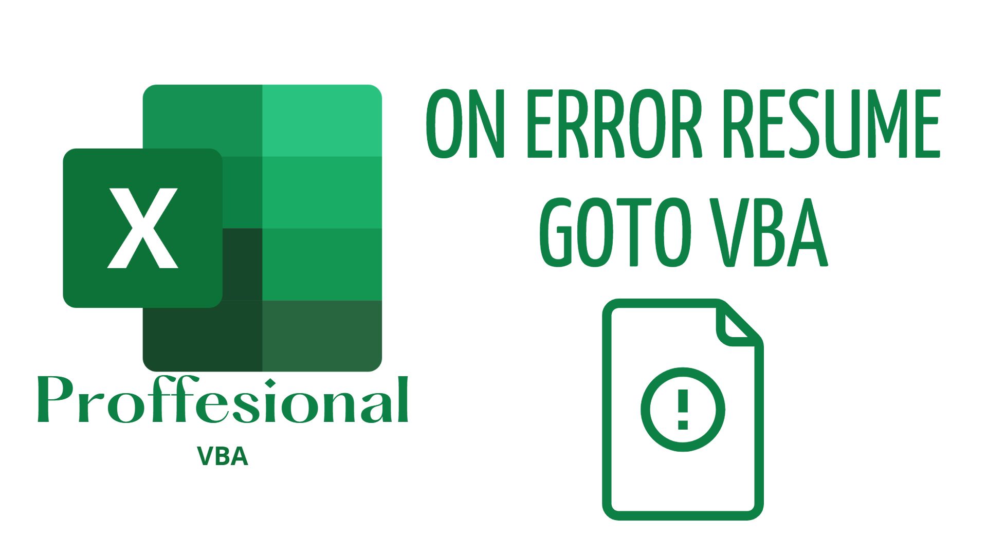 Vba error resume