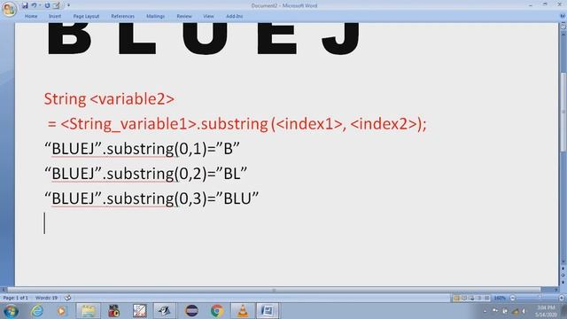 A Pattern program using substring( ) method | String Manipulation in Java #Strings