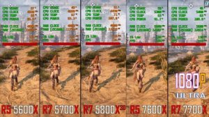 RYZEN 5 5600X vs RYZEN 7 5700X vs RYZEN 7 5800X3D vs RYZEN 5 7600X vs RYZEN 7 7700X ||