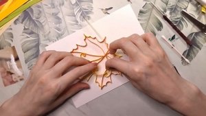 Quilling maple leaf. Autumn. Квиллинг кленовый лист. Осень.