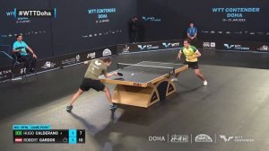 Hugo Calderano vs Robert Gardos | MS R16 | WTT Contender Doha 2023