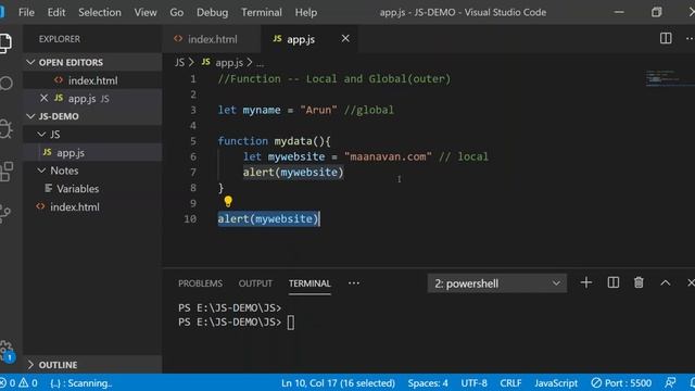 Global and Local variables In JavaScript | #13 Web Development Tamil Tutorial for Beginners