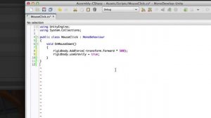 Unity Скриптинг OnMouseDown Нажатие мыши Клик по объекту Управление мышью