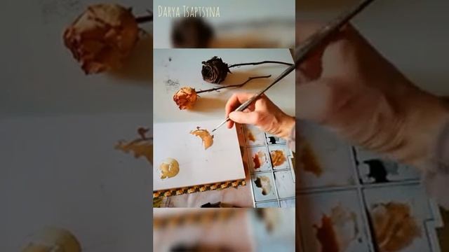 Рисуем две розы акварелью смотреть онлайн