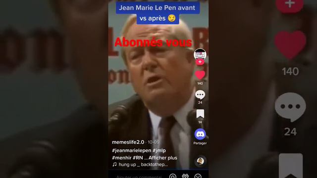 jean-marie lepen avant après #fr #droite #droit #lepen #jeanmarielepen