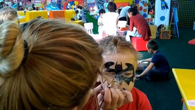 Batman аквагрим для детей | Как сделать аквагрим Бэтмен | Face Painting Tutorial | Babasiky