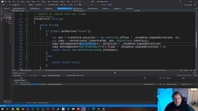 Bullet Collision Detection and Response - Defender Unity Remake - Remake of Williams Defender (2020