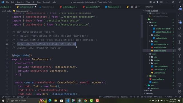 NestJs : Todo App Nest Js Part Three