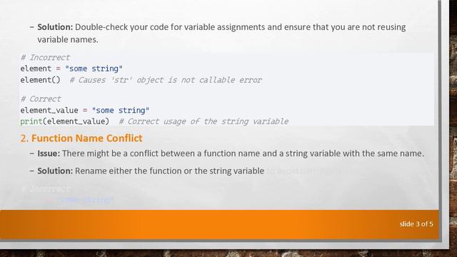Troubleshooting 'str' Object is Not Callable Error in Python Selenium