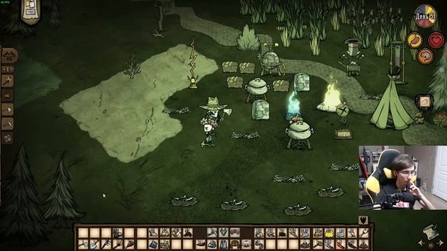 Don't Starve Together наша база горит летом. Циклоп постоянно всё сносит, мы уст