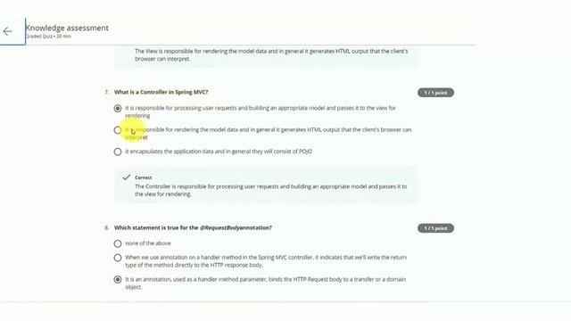 Web Development with Java Spring Framework coursera quiz answers | Web Development Coursera answers смотреть онлайн