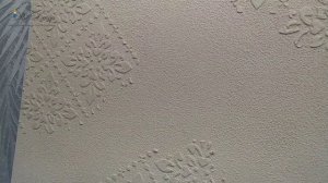 МАСТЕР-КЛАСС. Винтажная (выветренная) стена с трафаретом. Декоративная штукатурка МИЛАН. РусДекор.