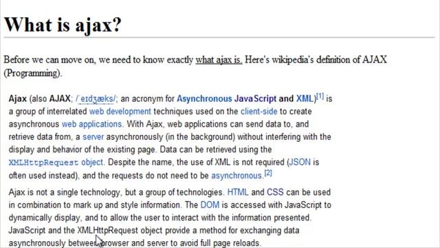 Ajax Tutorials  |  What Is Ajax?