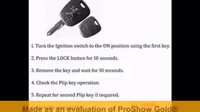 PEUGEOT 307 PLIP - Remote Key Programming-BY BABAK смотреть онлайн