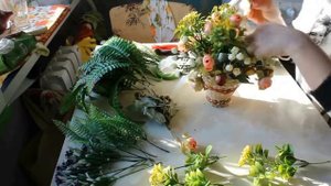 DIY: Цветочная композиция в корзине, подарок на 8 марта