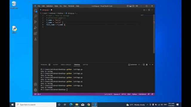 Python crash course  Tamil - 2. strings