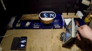 Прожектор аккумуляторный 18В самодельный, батарея от шуруповёрта RYOBI