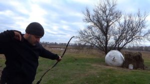 ОЧЕНЬ МОЩНЫЙ ЛУК ДЛЯ ОХОТЫ НА КРУПНОГО ХИЩНИКА ;)