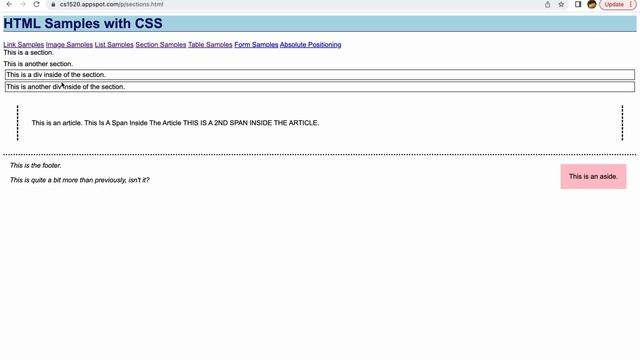 CS1520 Lecture 15a: Demonstrating CSS with HTML in Your Google App Engine Application