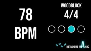 Metronome 78 BPM 4/4 - Woodblock