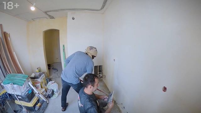 как наносить шпаклевку на стену / шпаклевка под обои / шпаклевка стен