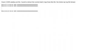 How to Extract the current date Date Log from catalina.out file?